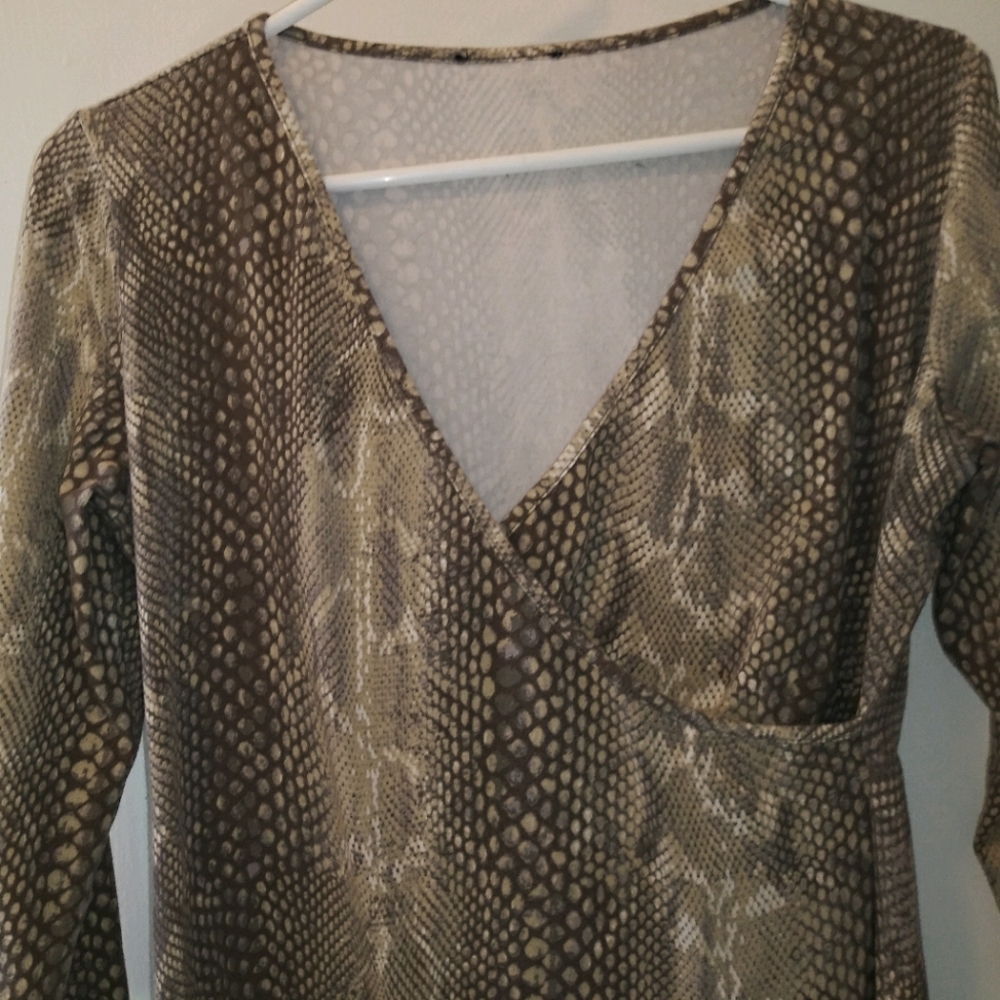 Snake print dress